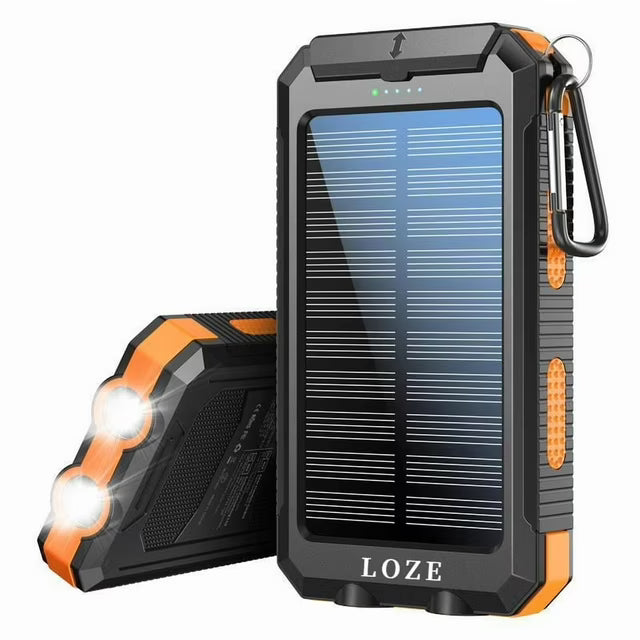 LOZE Solar Charger, 38800mAh Solar Power Bank, Outdoor Portable Charger 38800mAh