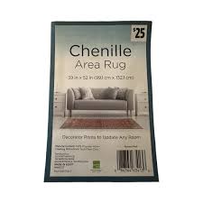 Chenille Red 39 in x 52 in Area Rug (Set of 2 Rugs)