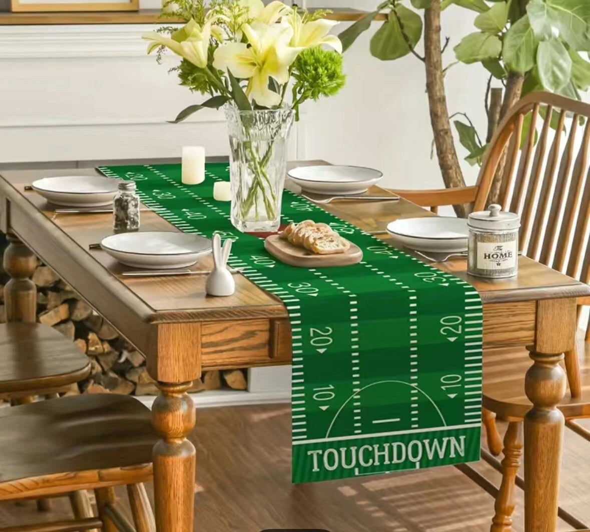 Super Bowl Party Table Runner Touchdown American Football 13"x72" New Decor