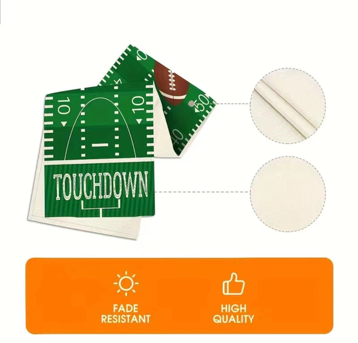 Super Bowl Party Table Runner Touchdown American Football 13"x72" New Decor