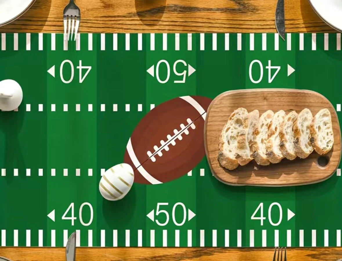 Super Bowl Party Table Runner Touchdown American Football 13"x72" New Decor