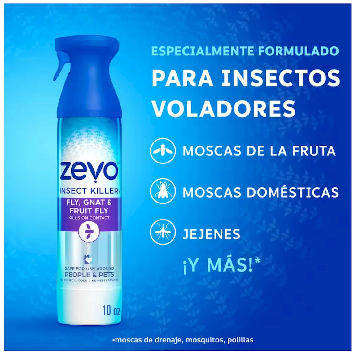 1Pack Zevo Flying Insect Killer-Fly, Gnat, & Fruit Fly Spray 10oz Free Shipping