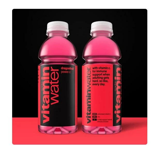 vitaminwater Power-C Dragonfruit Flavored Water Beverage, 16.9 fl oz, 6 Pack