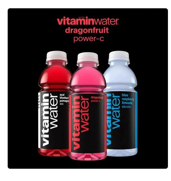 vitaminwater Power-C Dragonfruit Flavored Water Beverage, 16.9 fl oz, 6 Pack