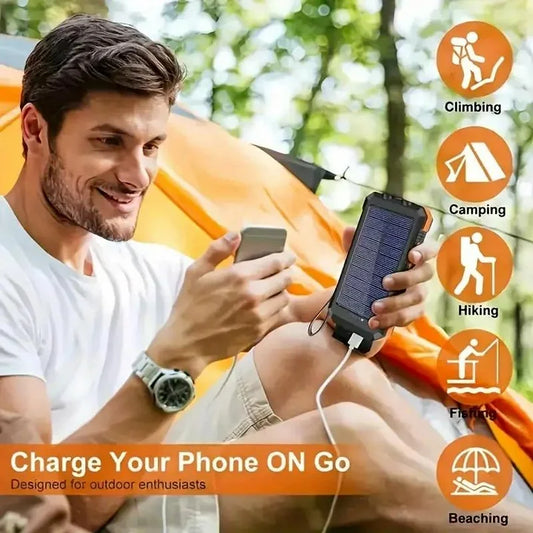LOZE Solar Charger, 38800mAh Solar Power Bank, Outdoor Portable Charger 38800mAh