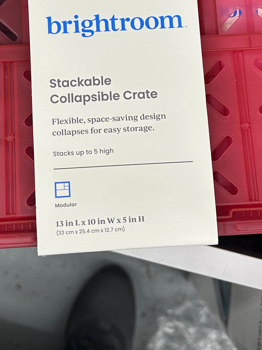 Bright Room Stackable Collapsible Crate - RED