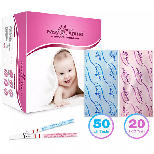 Easy@Home 50 Ovulation Test Strips and 20 Pregnancy Test Strips Combo Kit