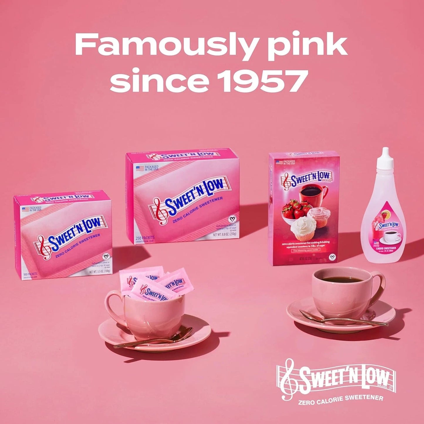 Sweet'N Low Zero Calorie Sweetener Packets, Kosher And Gluten Free, 100 Ct pack