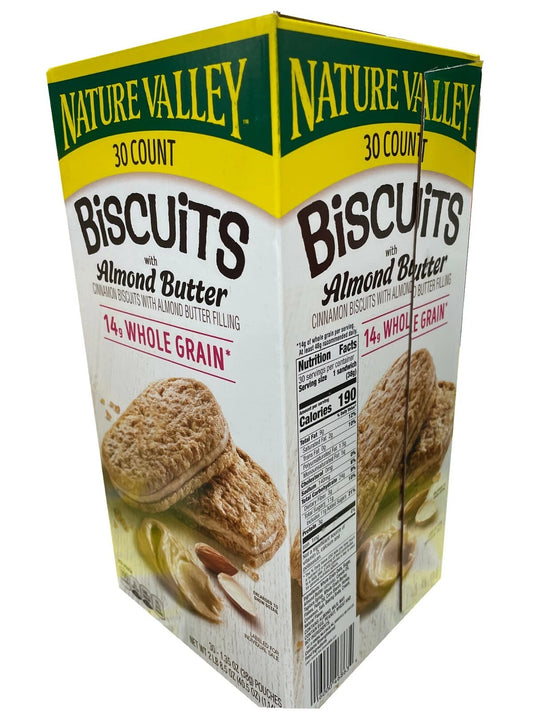 🔥 Nature Valley Biscuits with Almond Butter 30 ct 40.5 oz  Each Pack 🔥