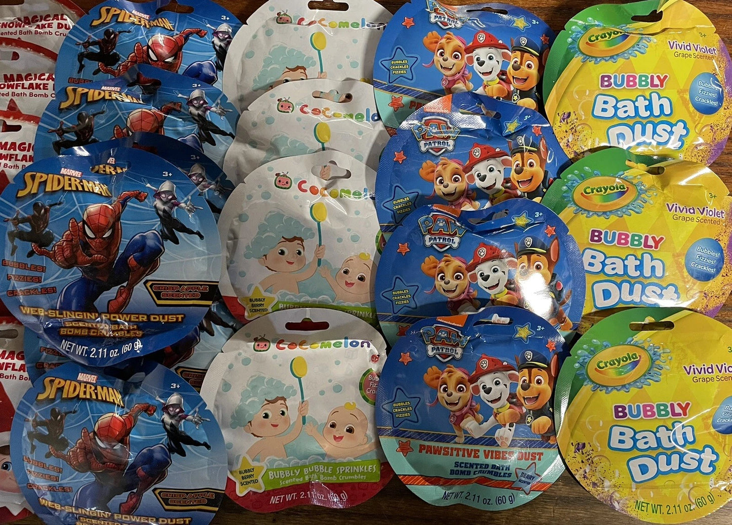 60 Packs Of Scented Bubbly Bath Bomb Crumbles