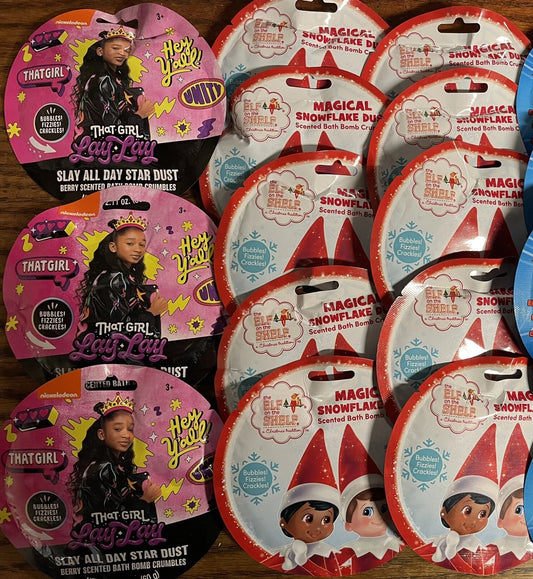 60 Packs Of Scented Bubbly Bath Bomb Crumbles