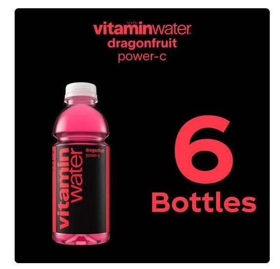 vitaminwater Power-C Dragonfruit Flavored Water Beverage, 16.9 fl oz, 6 Pack